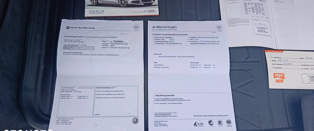 Audi A6 cena 56900 przebieg: 206000, rok produkcji 2012 z Brzeg małe 154